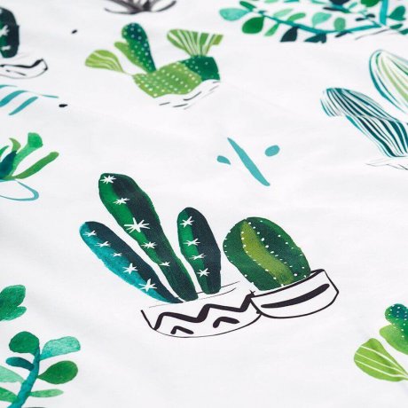 cactus bedding white pocket