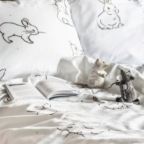 bedding bunny white pocket