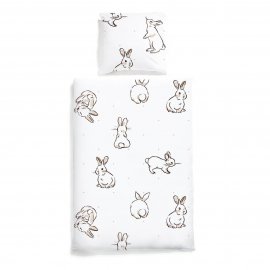 bunny bedding set white pocket