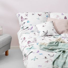 butterfly bedding white pocket