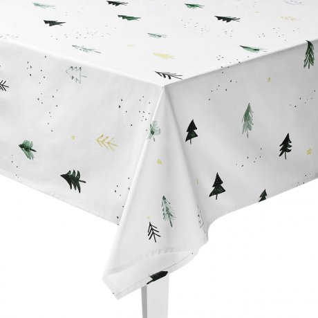 christmas tablecloth white pocket