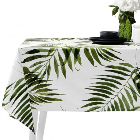 palm trees tablecloth white pocket