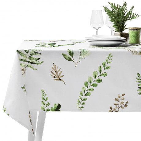 fern tablecloth white pocket
