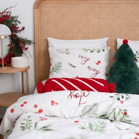pościel świateczna very merry white pocket
