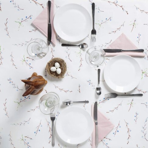 easter tablecloth white pocket