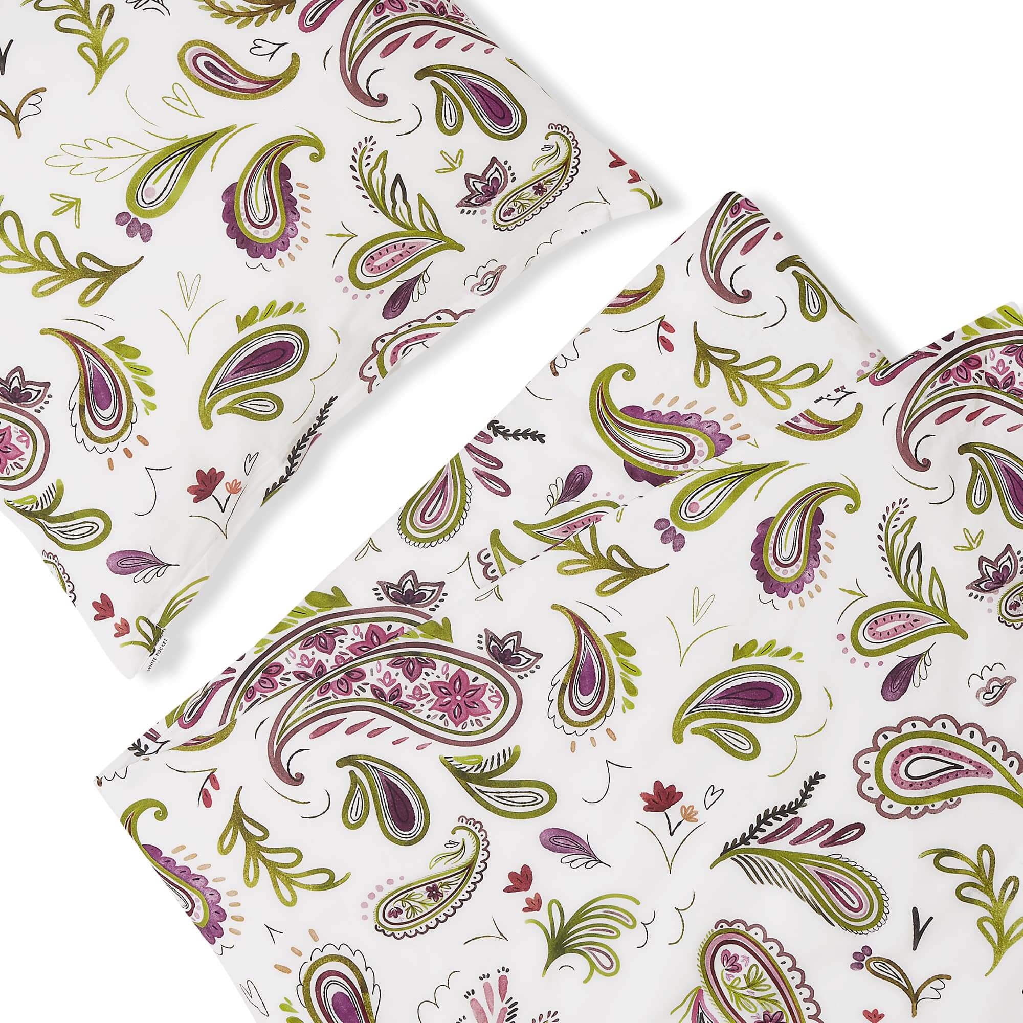 pościel paisley white pocket