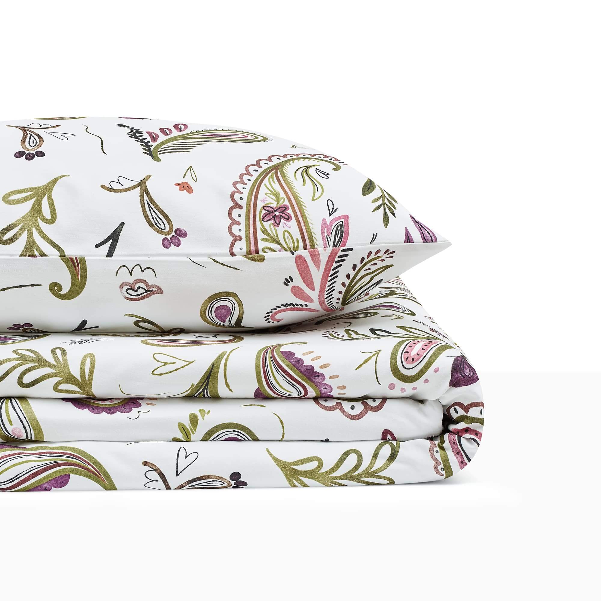 posciel paisley white pocket