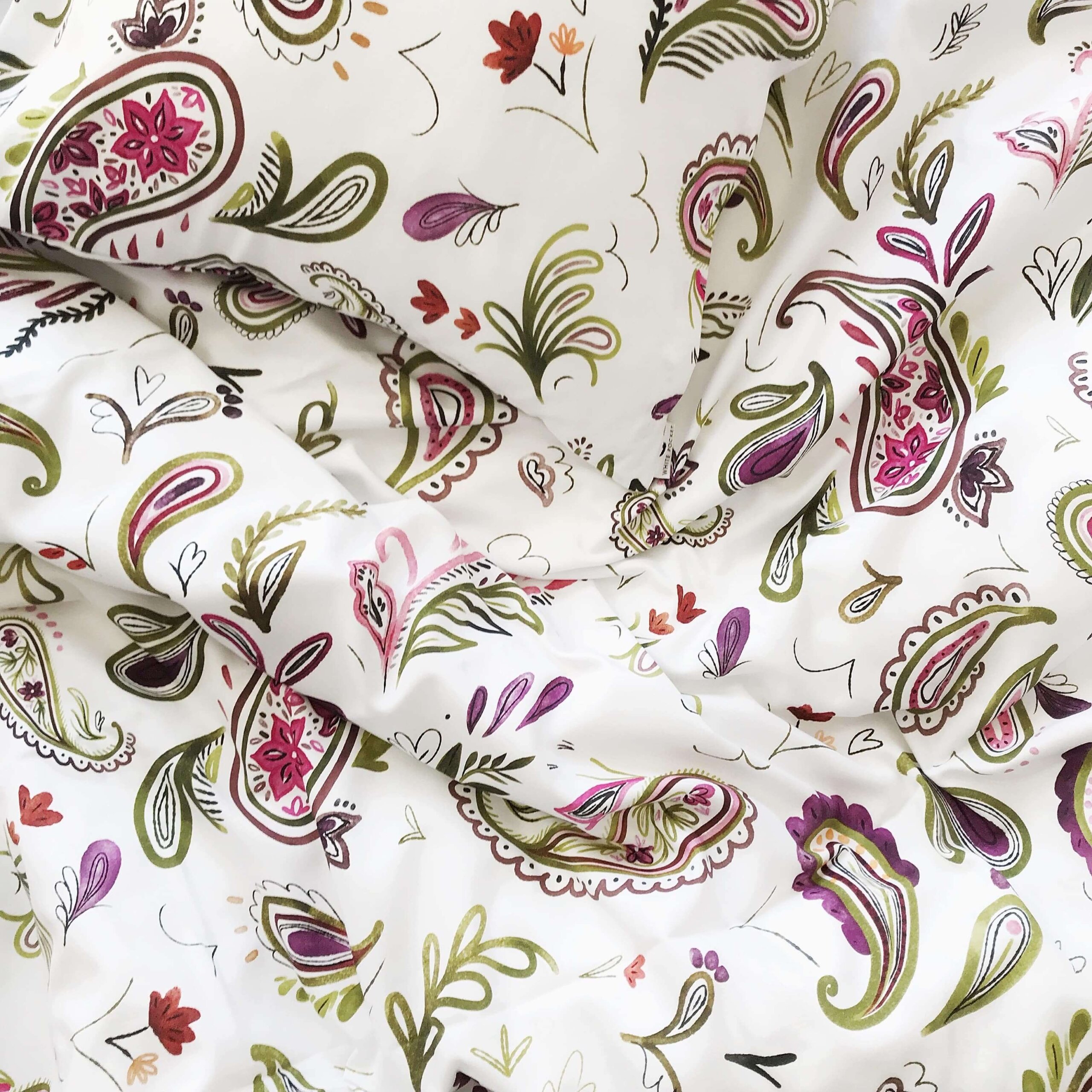 pościel we wzór paisley white pocket