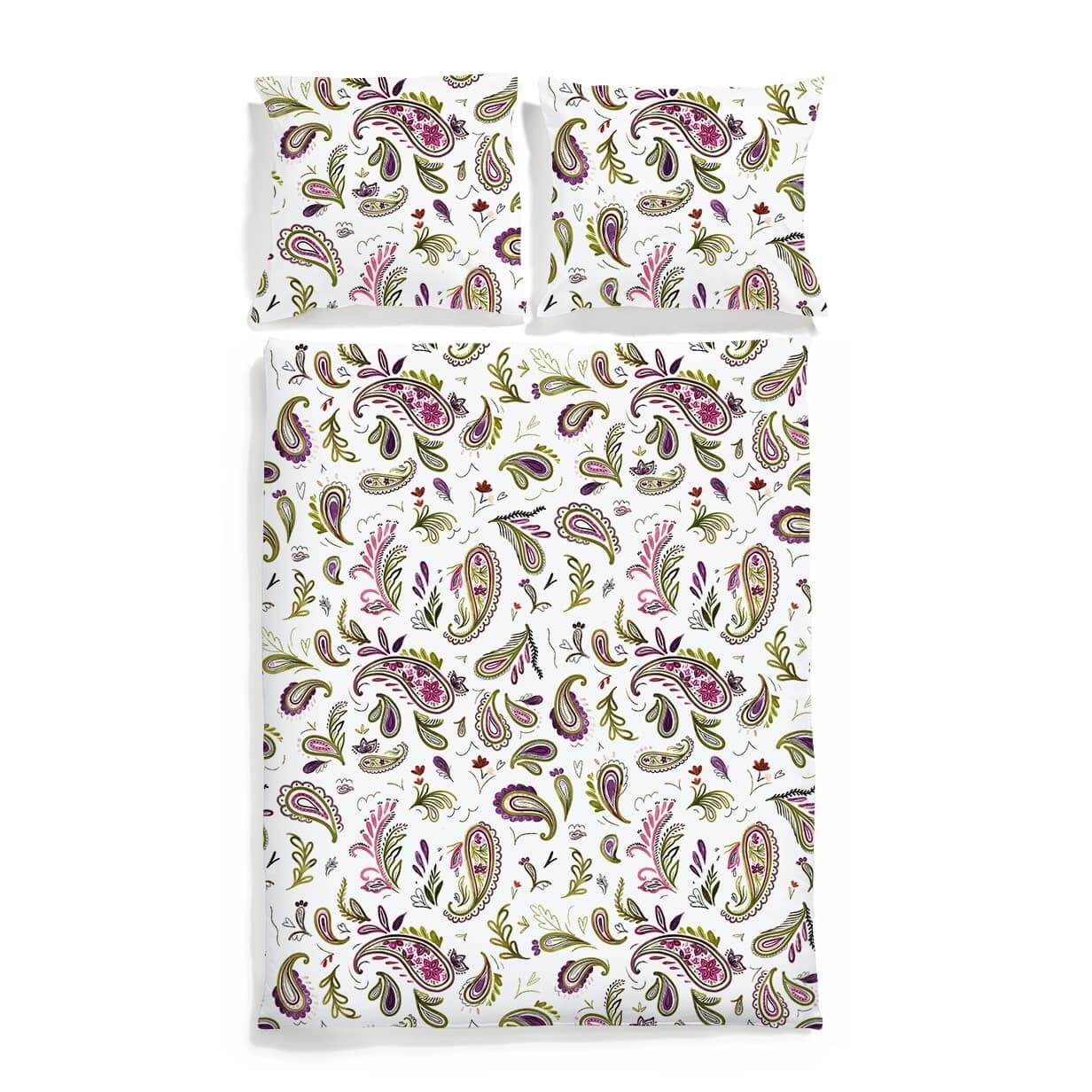Pościel wzór paisley white pocket