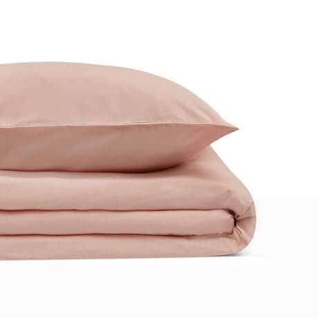 Basic bedding set dusty pink white pocket