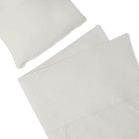 Basic bedding set light grey white pocket