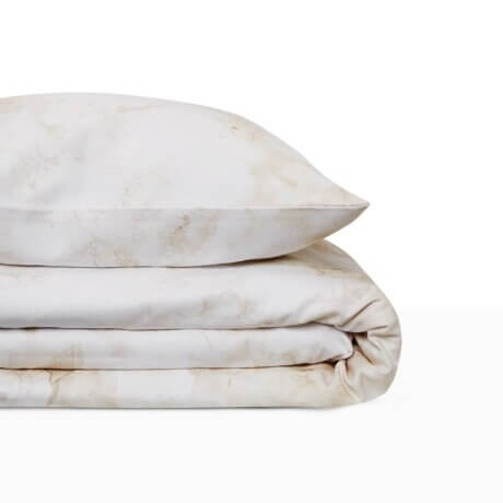 Marble bedding set white pocket