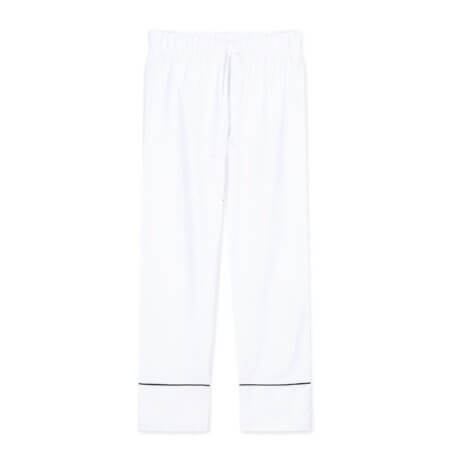 białe spodnie od piżamy white pocket