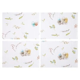 easter place mats white pocket