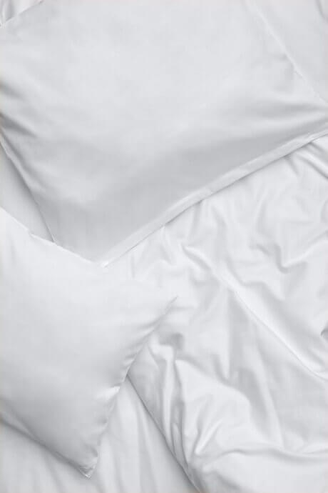 sateen cotton bedding set pure white