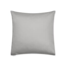 Sateen cotton pillowcase cloudy grey  white pocket