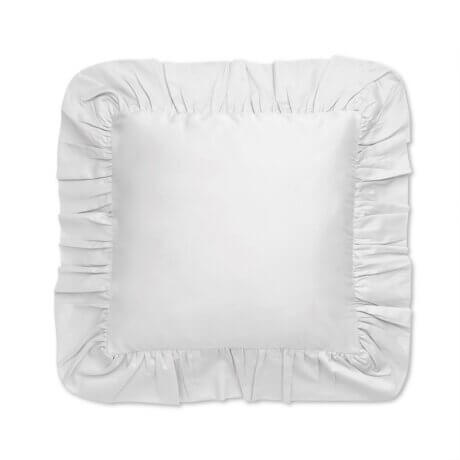 Ruffle pillowcase pure white