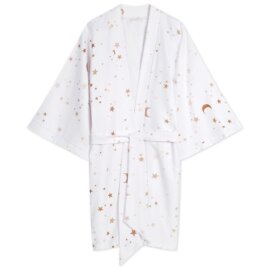 stars kimono white pocket