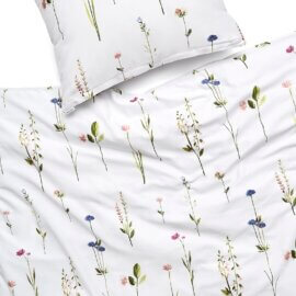 cornflowers bedding white pocket
