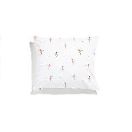 Ballerinas pillowcase white pocket