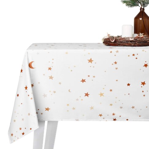 Świąteczny obrus w gwiazdki White Pocket