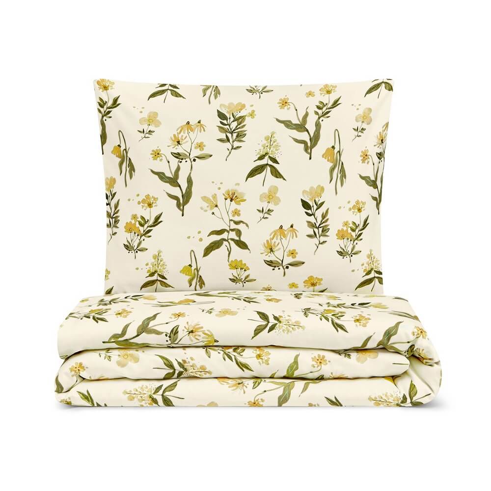 pościel w żółte kwiaty white pocket