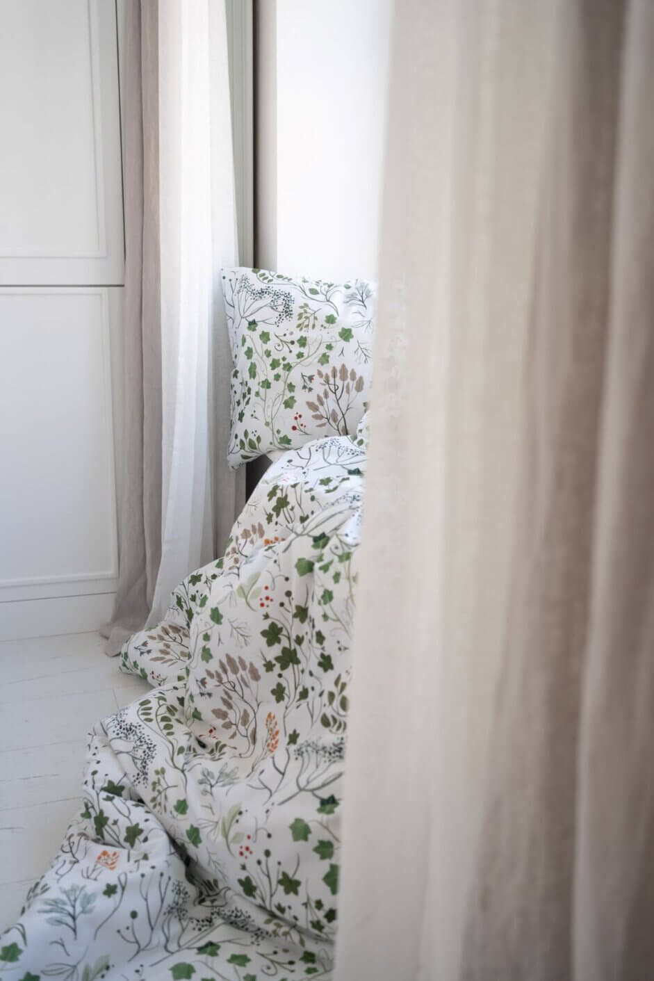 posciel w liscie white pocket