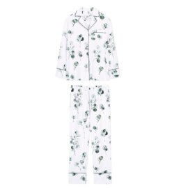women pyjamas eucalyptus white pocket