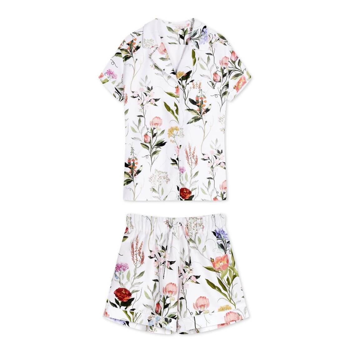 pizama w kwiaty ogrodek babci