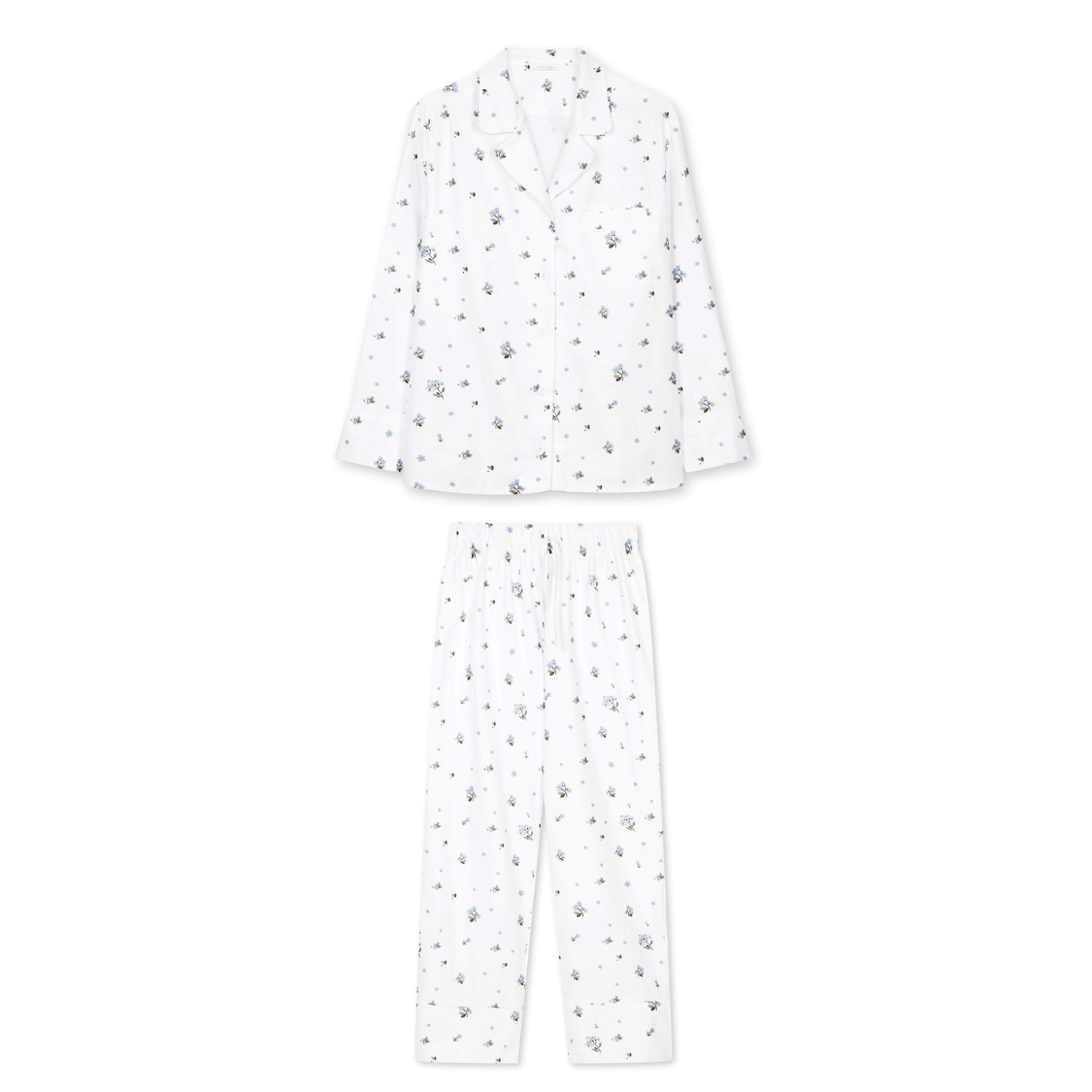 pizama niezapominajki white pocket