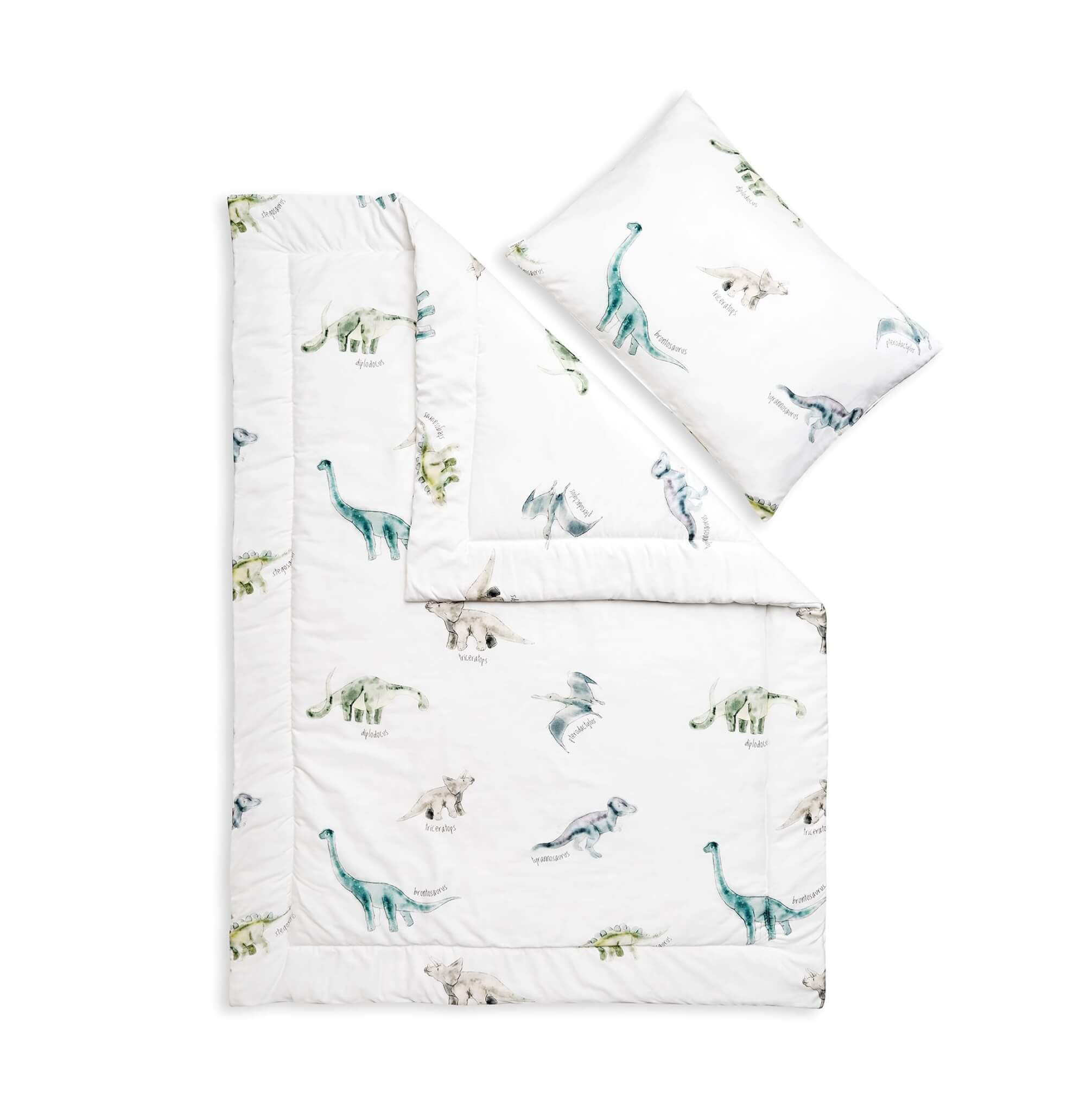 pościel z wypełnieniem dinozaury white pocket