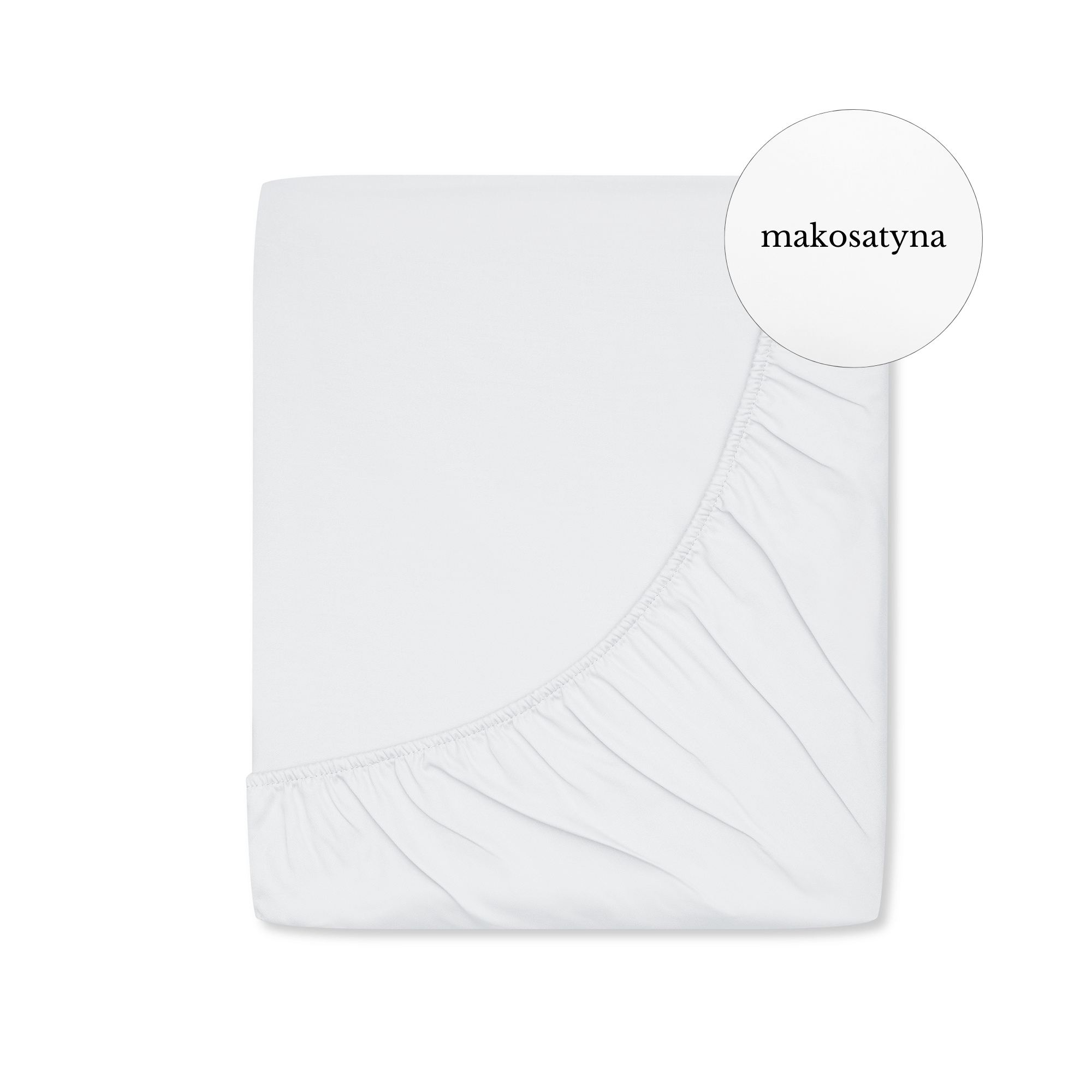 Białe prześcieradło z makosatyny White Pocket