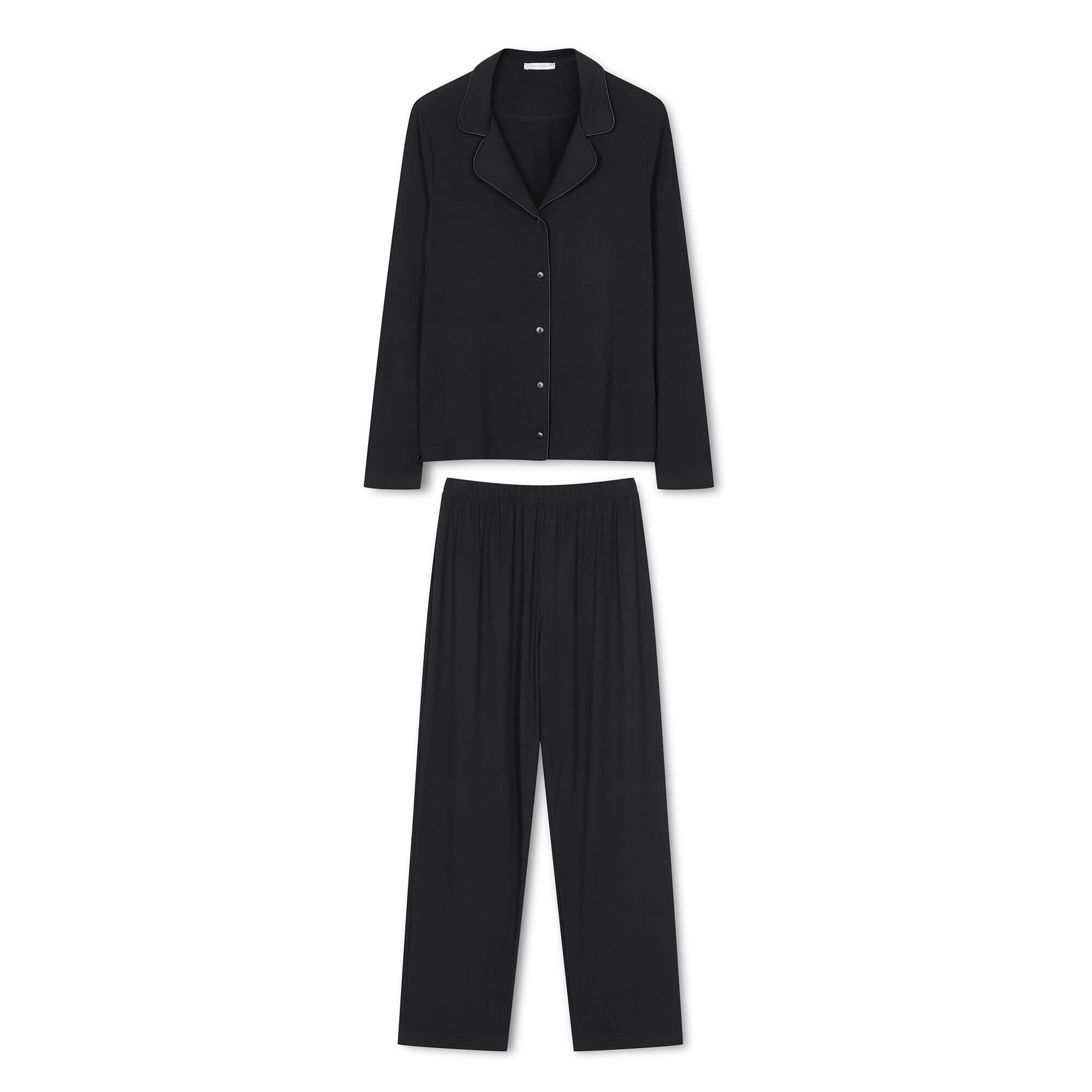 Piżama z wiskozy czarna