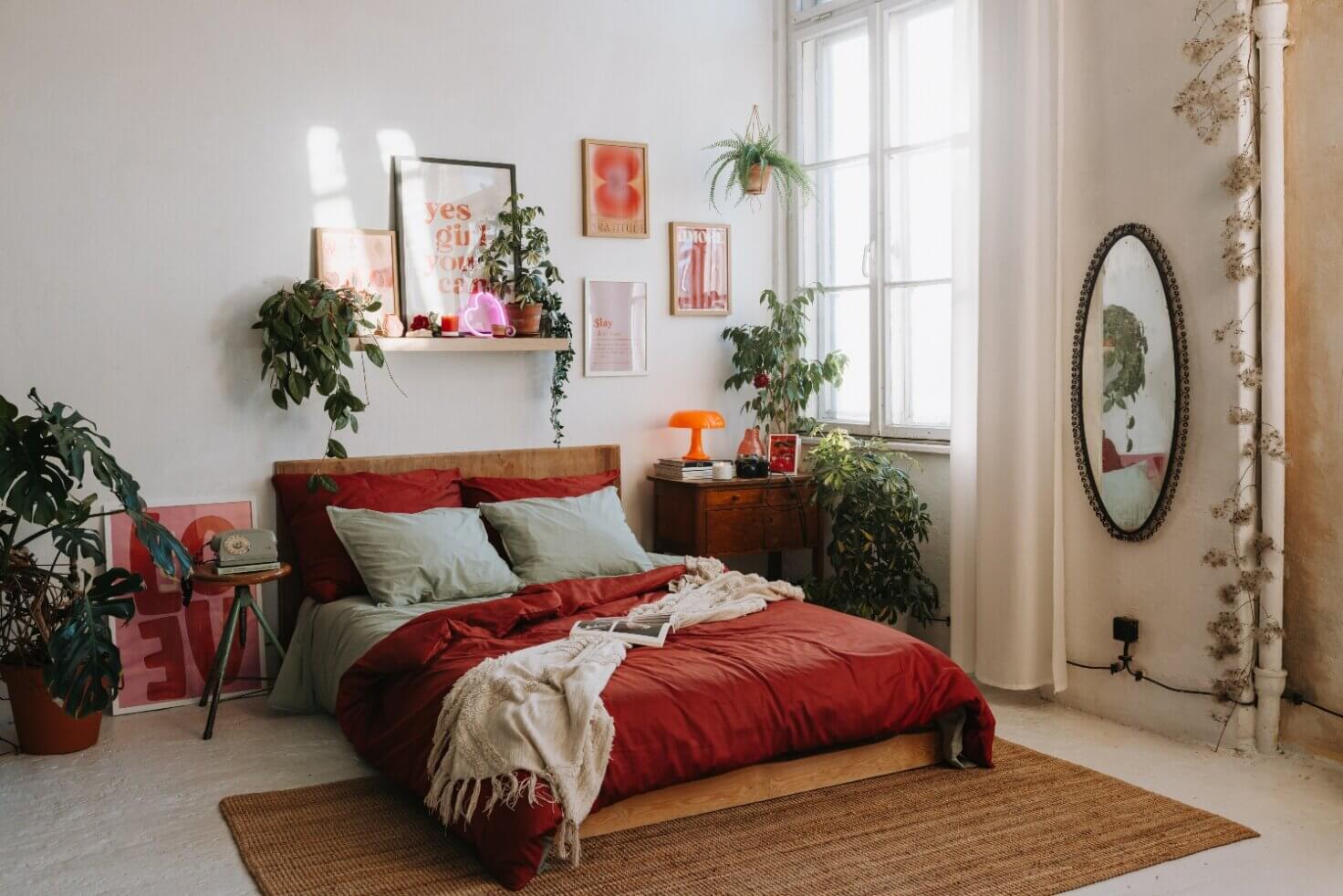 posciel terracotta white pocket