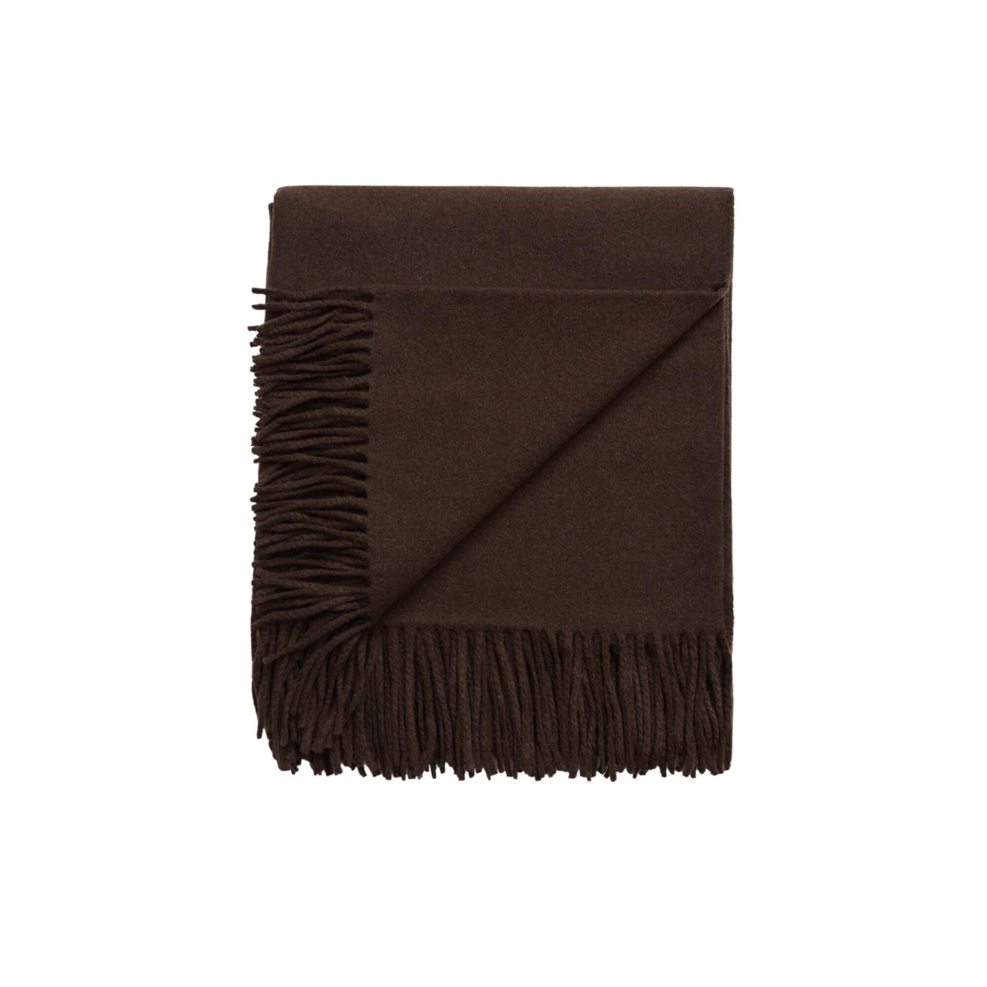 Koc kaszmirowy 100% chocolate brown