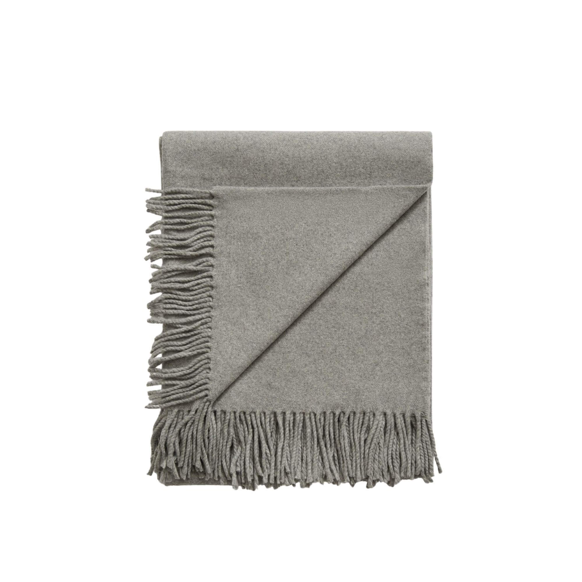 Koc kaszmirowy 100% light grey White Pocket