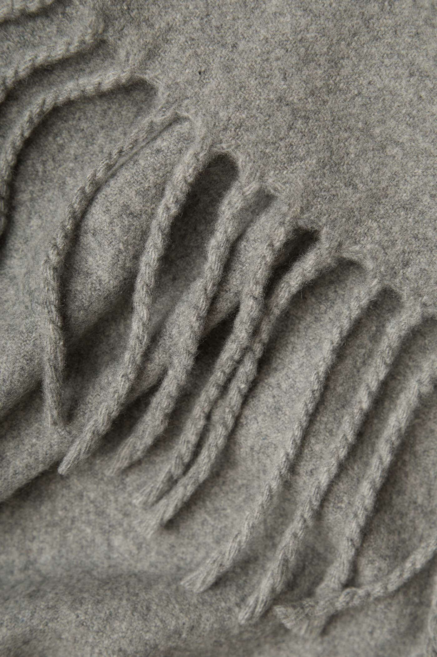 Jasnoszary koc z kaszmiru light grey White Pocket