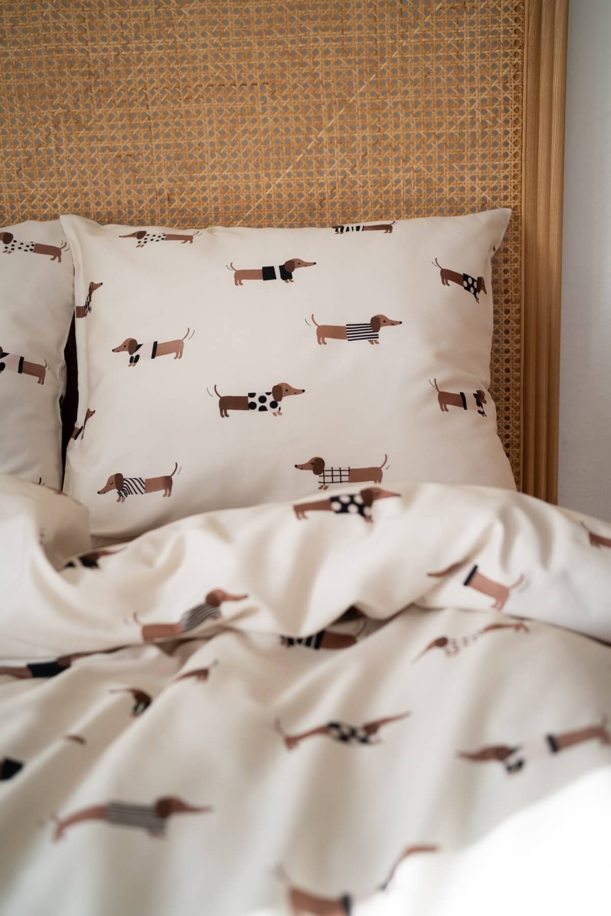 pościel w jamniki white pocket