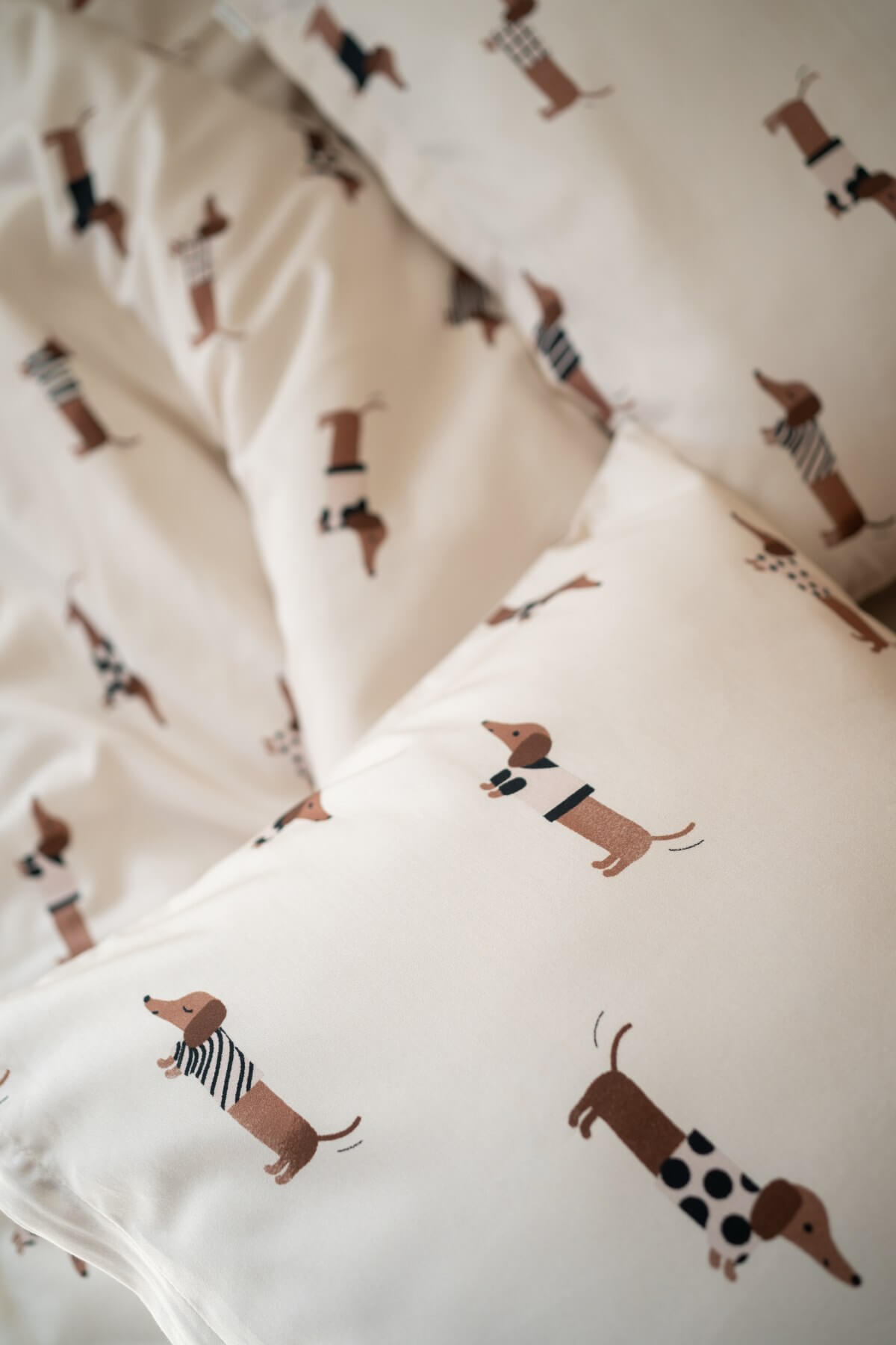 pościel w jamniki white pocket