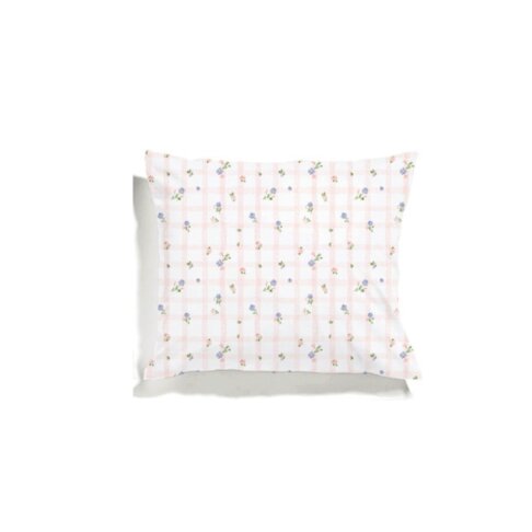 poszewka w różowa kratkę